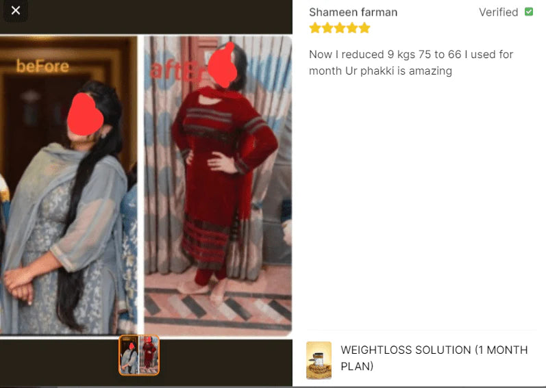 Weight Loss Solution By Dr Rubina Fawad (1 Month Plan)